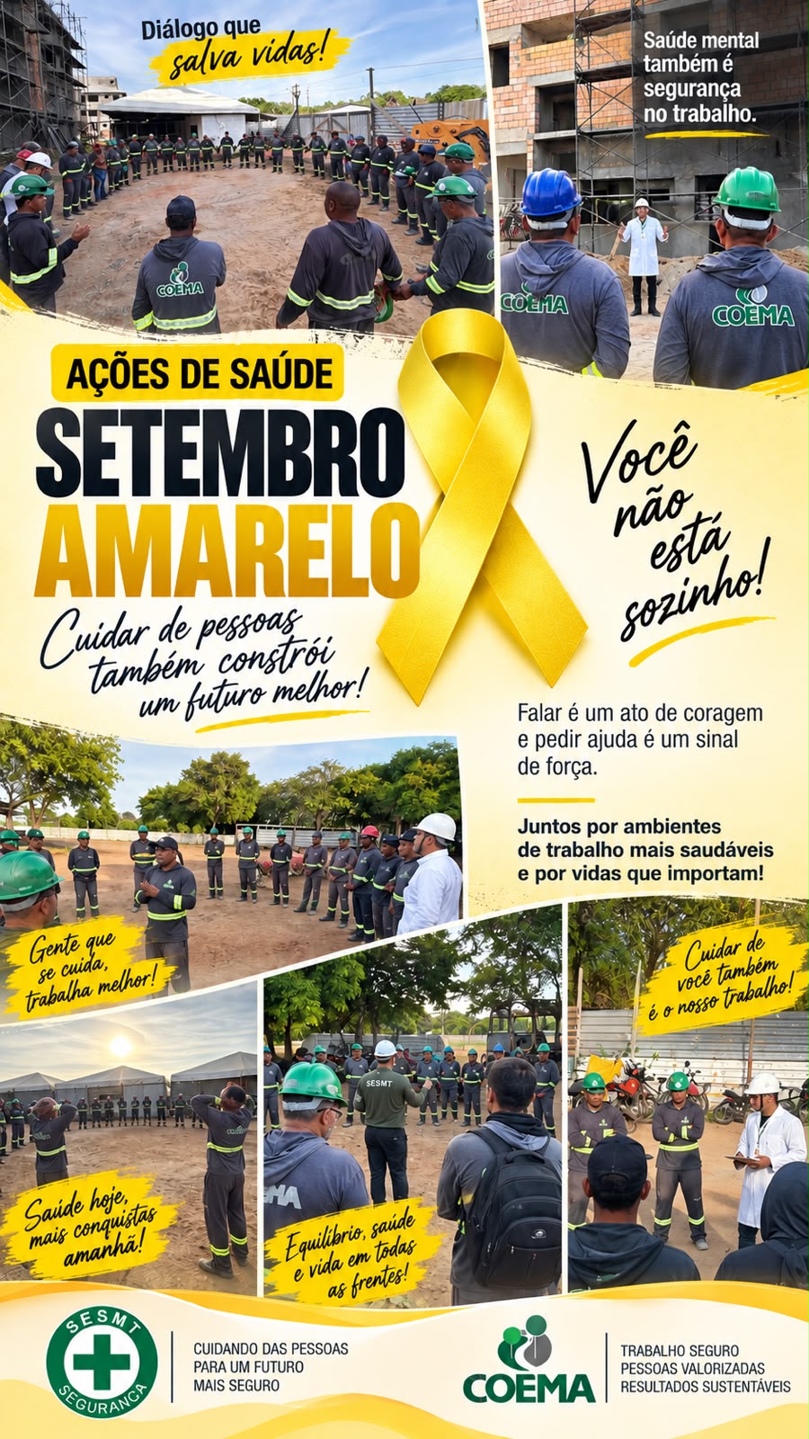 No momento, você está visualizando Setembro Amarelo: cuidar de pessoas também é construir um futuro melhor